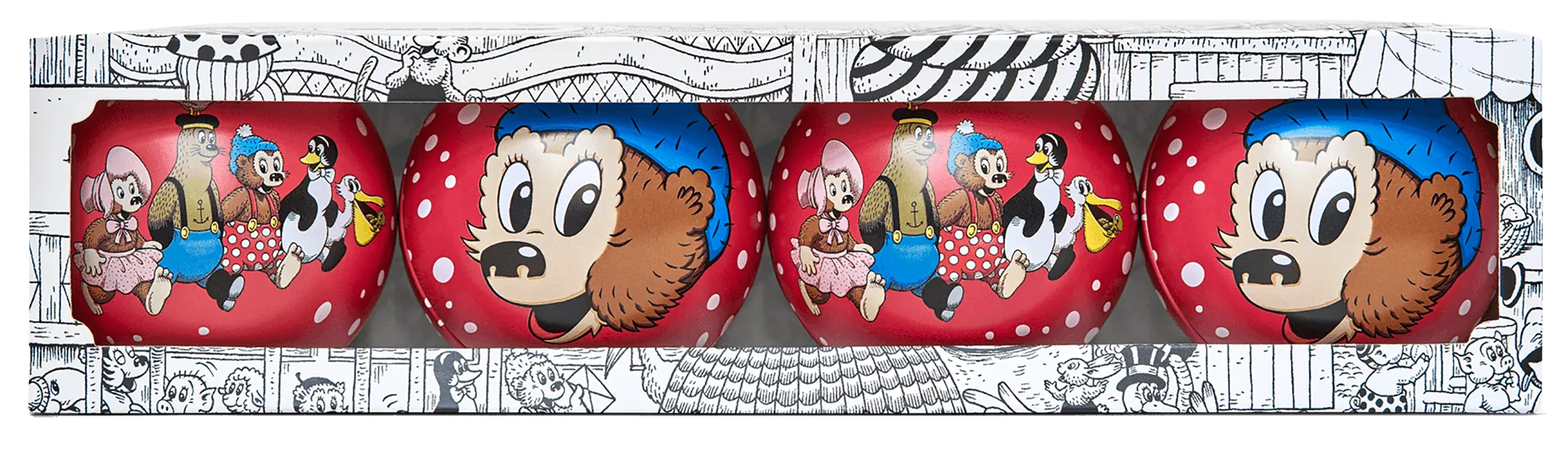 Rasmus Klump Julekugler (4 stk.)