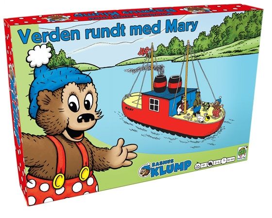 Rasmus Klump Verdens Rundt med Mary børnespil, hvor børn lærer om forskellige jobs gennem puslespil, leg og strategi.
